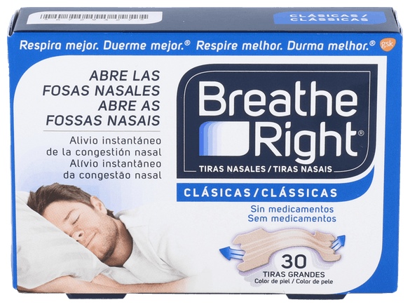 Comprar Breathe Right tiras nasales grandes, 30 Uds al mejor precio