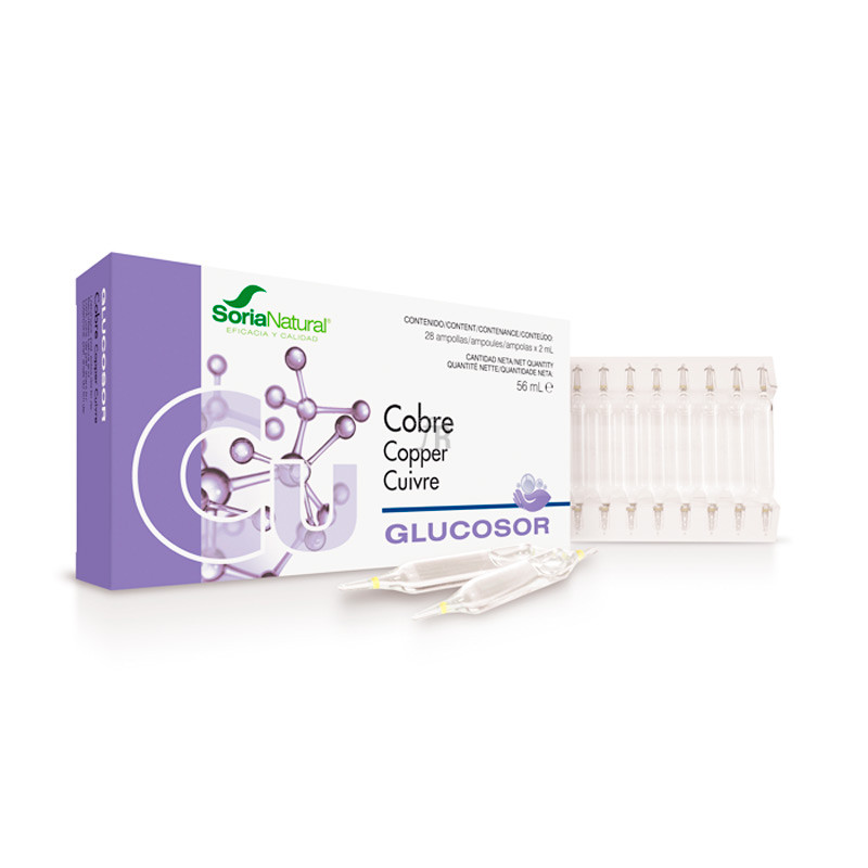 Soria Natural Glucosor Cobre 28Amp. - Farmacia Ribera