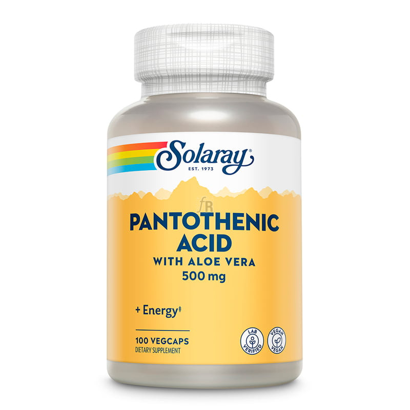 Solaray Pantothenic Acid 500 mg 100 Cápsulas