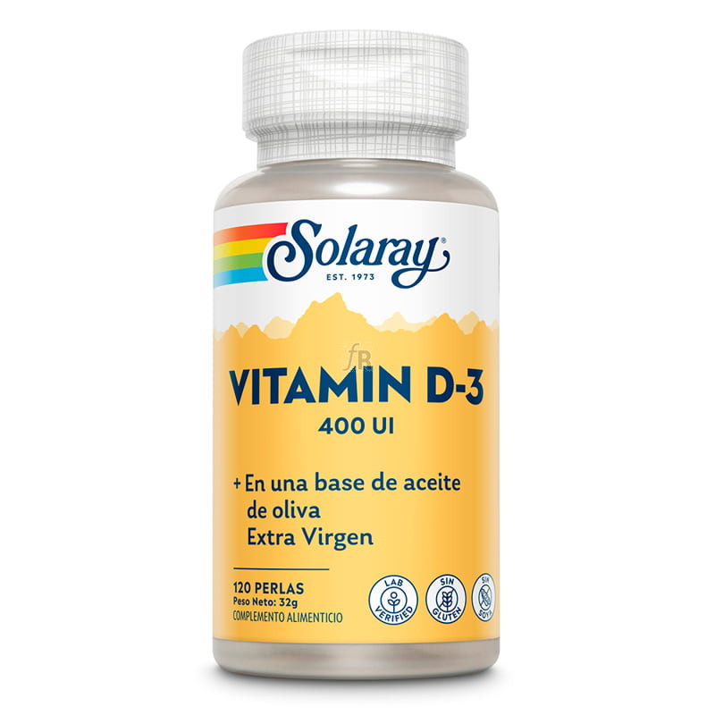 Solaray Vitamin D-3 400Ui 120 Cápsulas