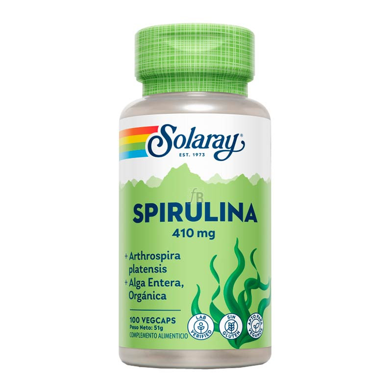 Solaray Espirulina 410 Mg 100 Cápsulas
