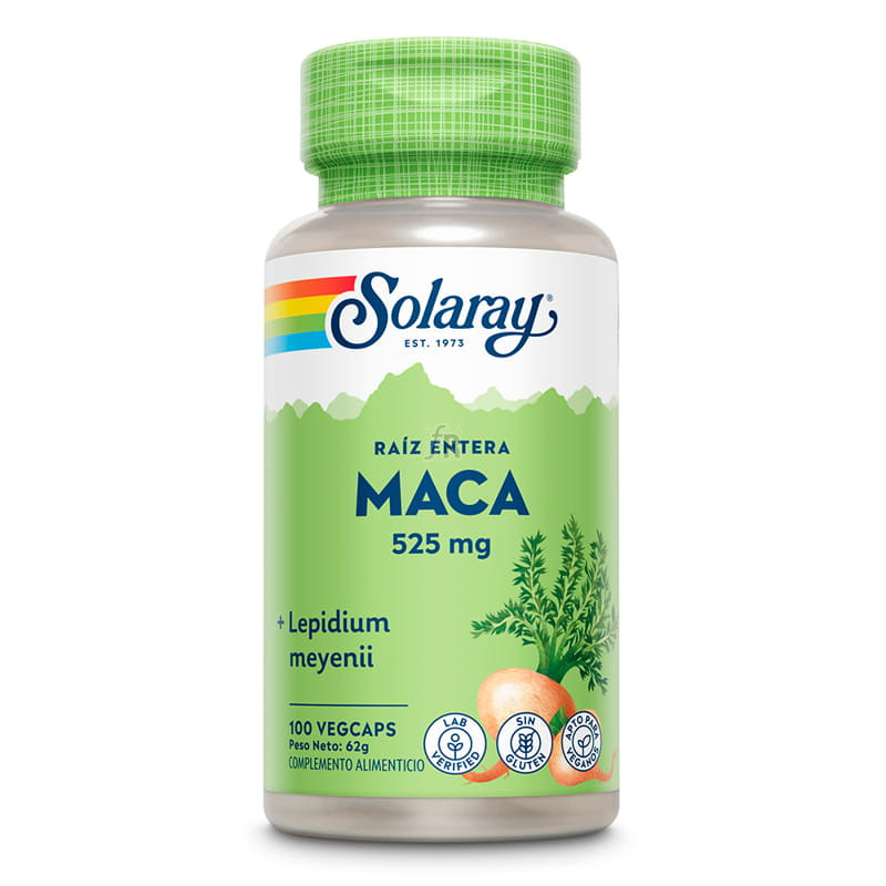 Solaray Maca 525Mg. 100 Cápsulas