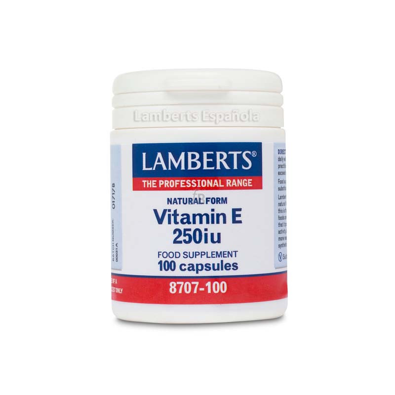 Vitamina E 250Ui 100 Cápsulas Lamberts