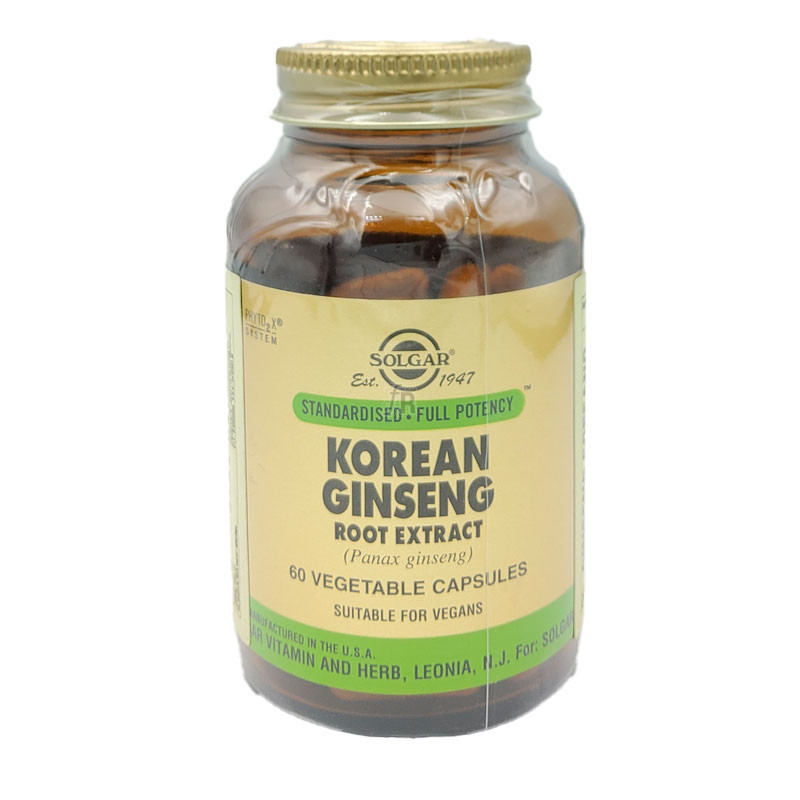 Solgar Ginseng Coreano Raiz 60 Cápsulas