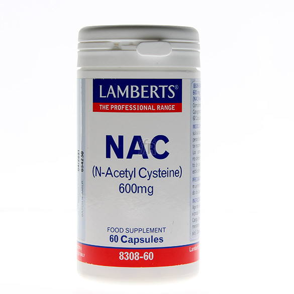 Nac N-Acetyl Cysteine 600Mg 60 Caps Lamberts