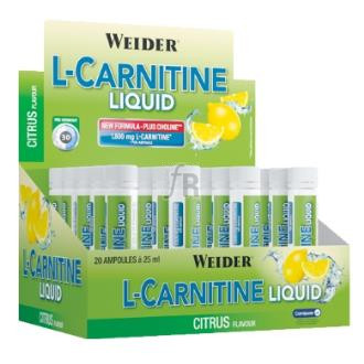 Weider  L-Carnitina Sabor Limon 20Amp.