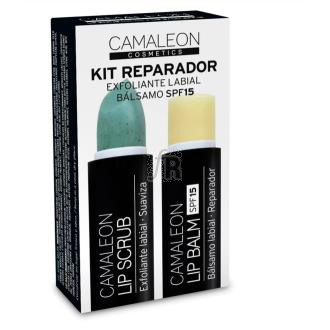 Camaleon Cosmetics Kit Reparador Labial+Exfoliante Melon.