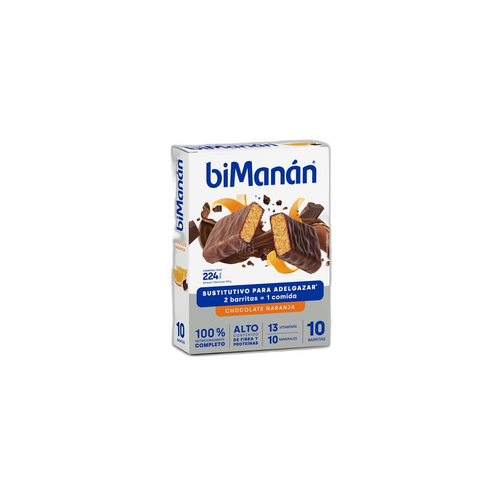 Bimanan Chocolate Naranja 10 Barritas