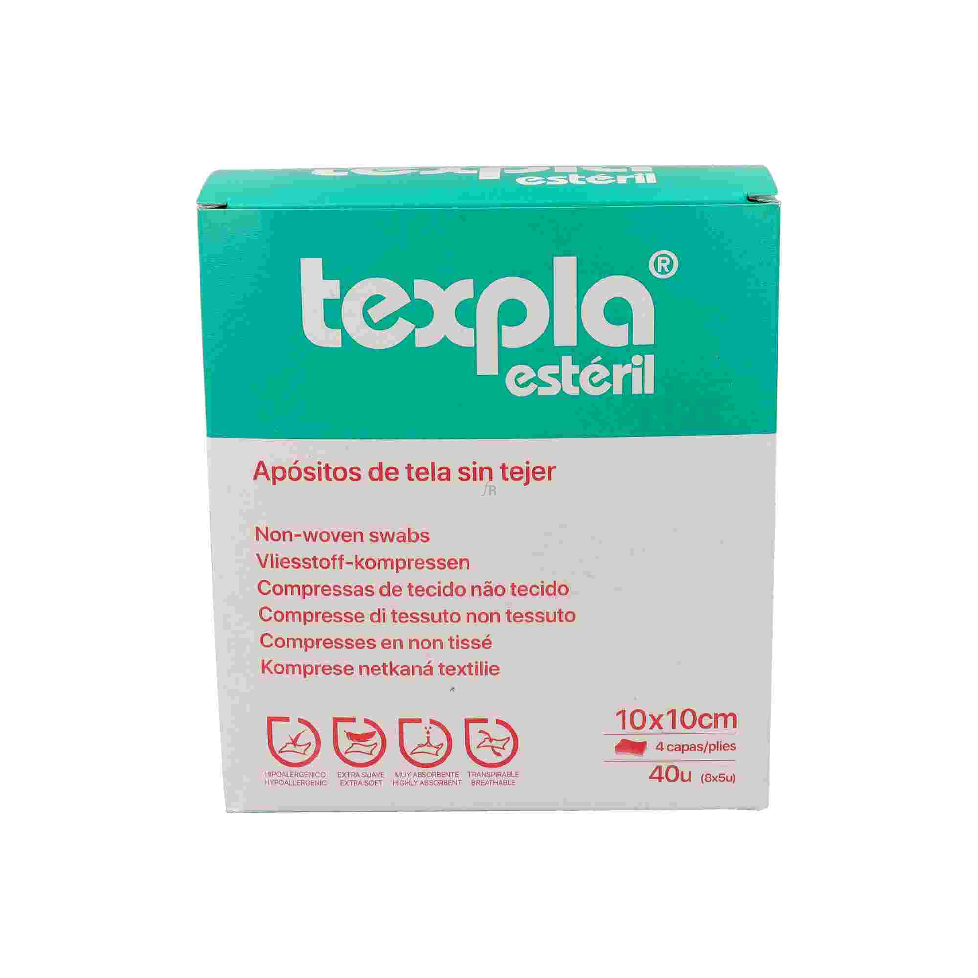 Aposito Texpla 10 X 10 Cm 8 Sobres De 5 U Esteril