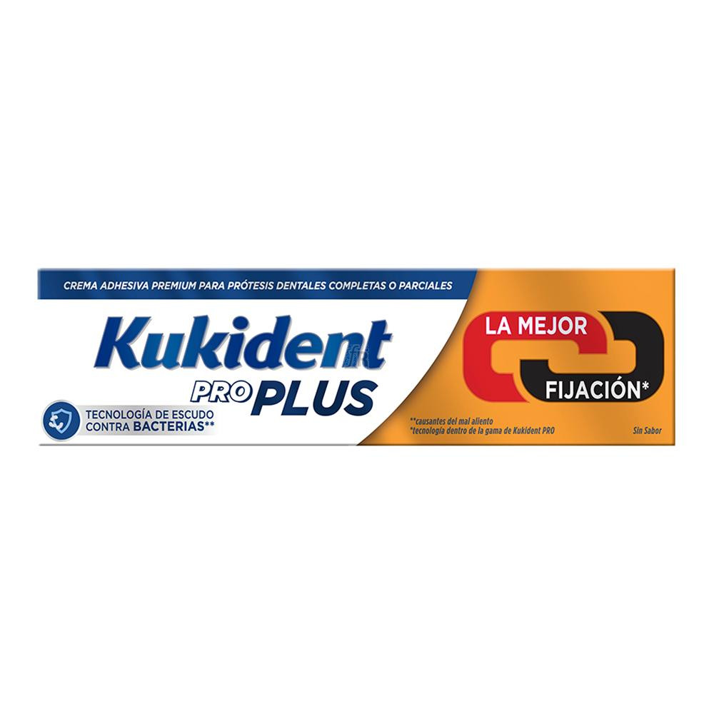 Kukident Pro Plus Boquilla Normal(Dorado) Sin Sabor 40G