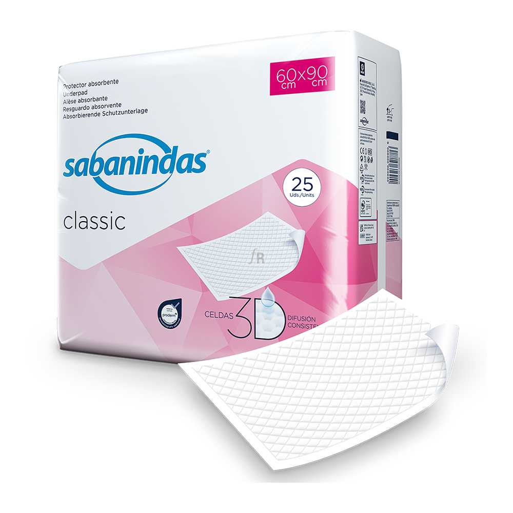 Empapador Sabanindas Normal 60X90 25 Unidades