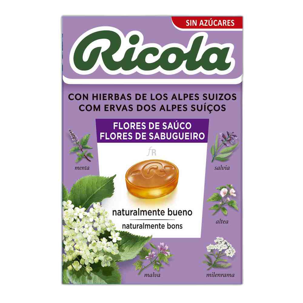 Ricola Caramelos Sin Azúcar Flor de Saúco 50 gr.