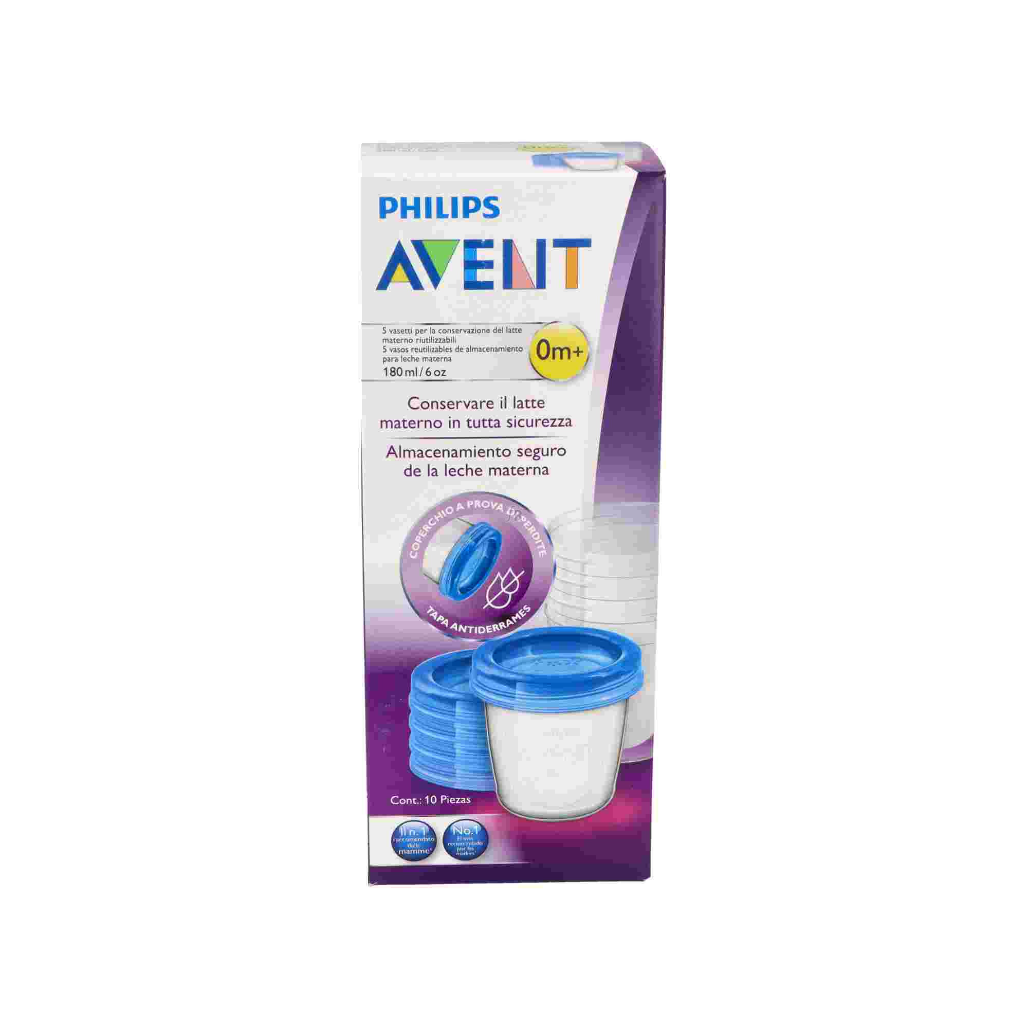 Avent Vasos Via 5 Vasos 180 Ml+5 Tapas Scf619/05