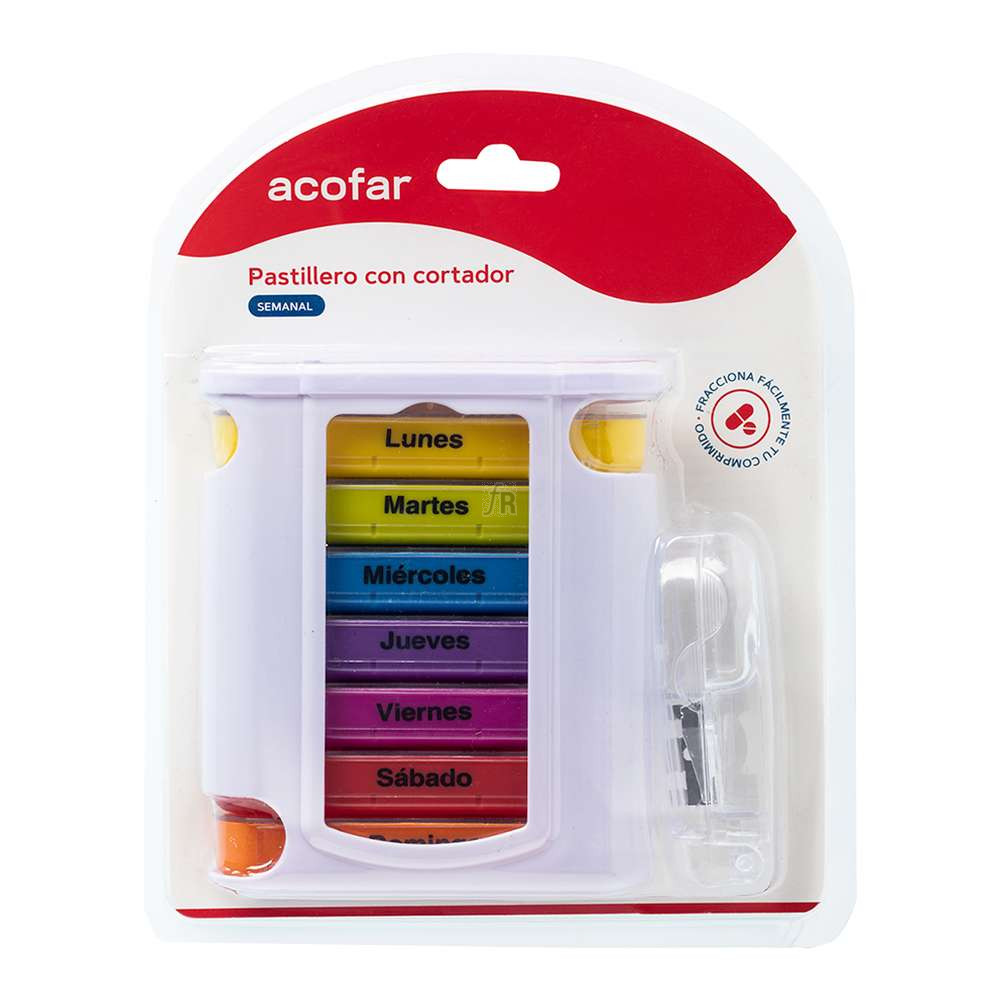 Pastillero Acofar Semanal 4 Tomas C/Cortador