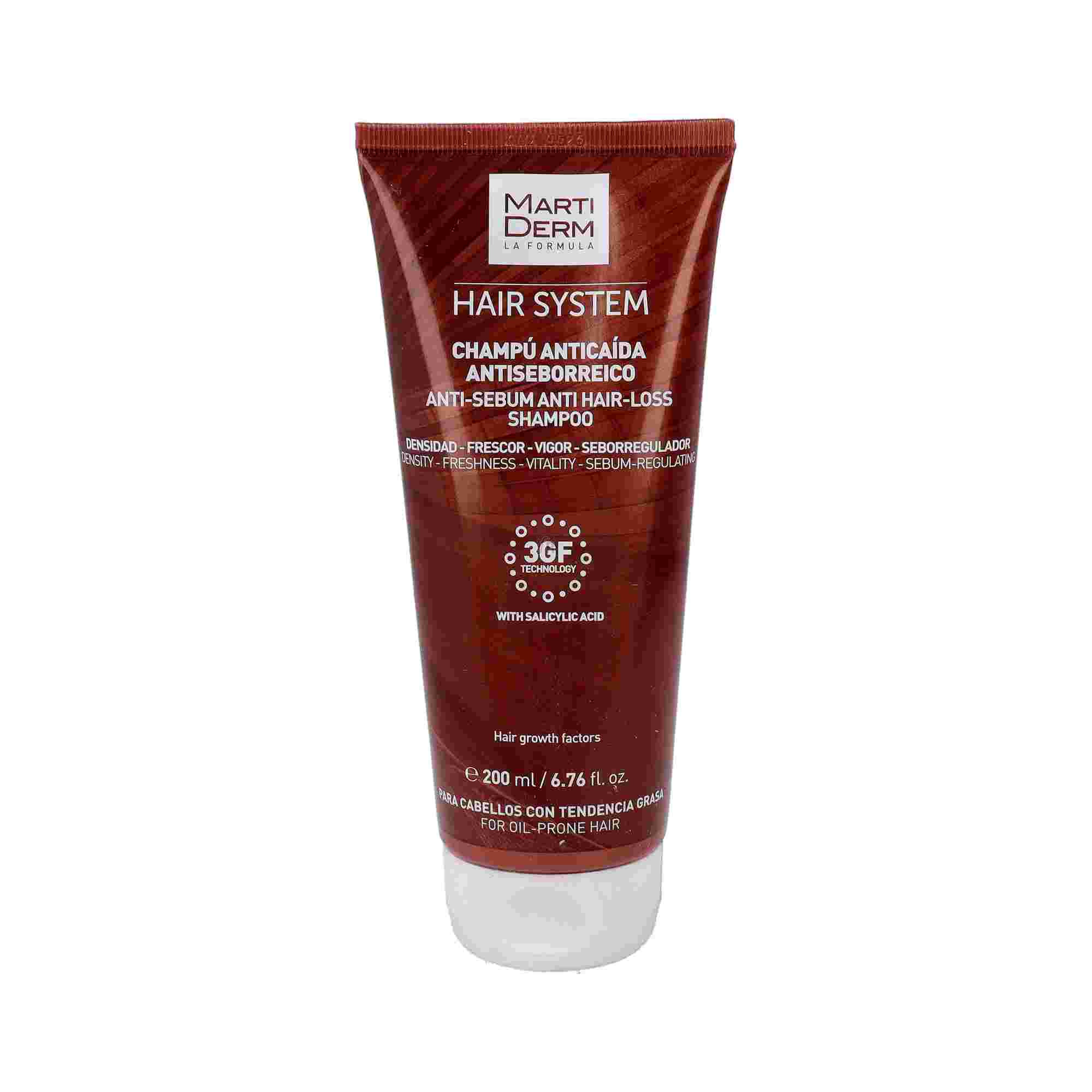 MartiDerm Champú Anticaída Hair System 200 Ml.