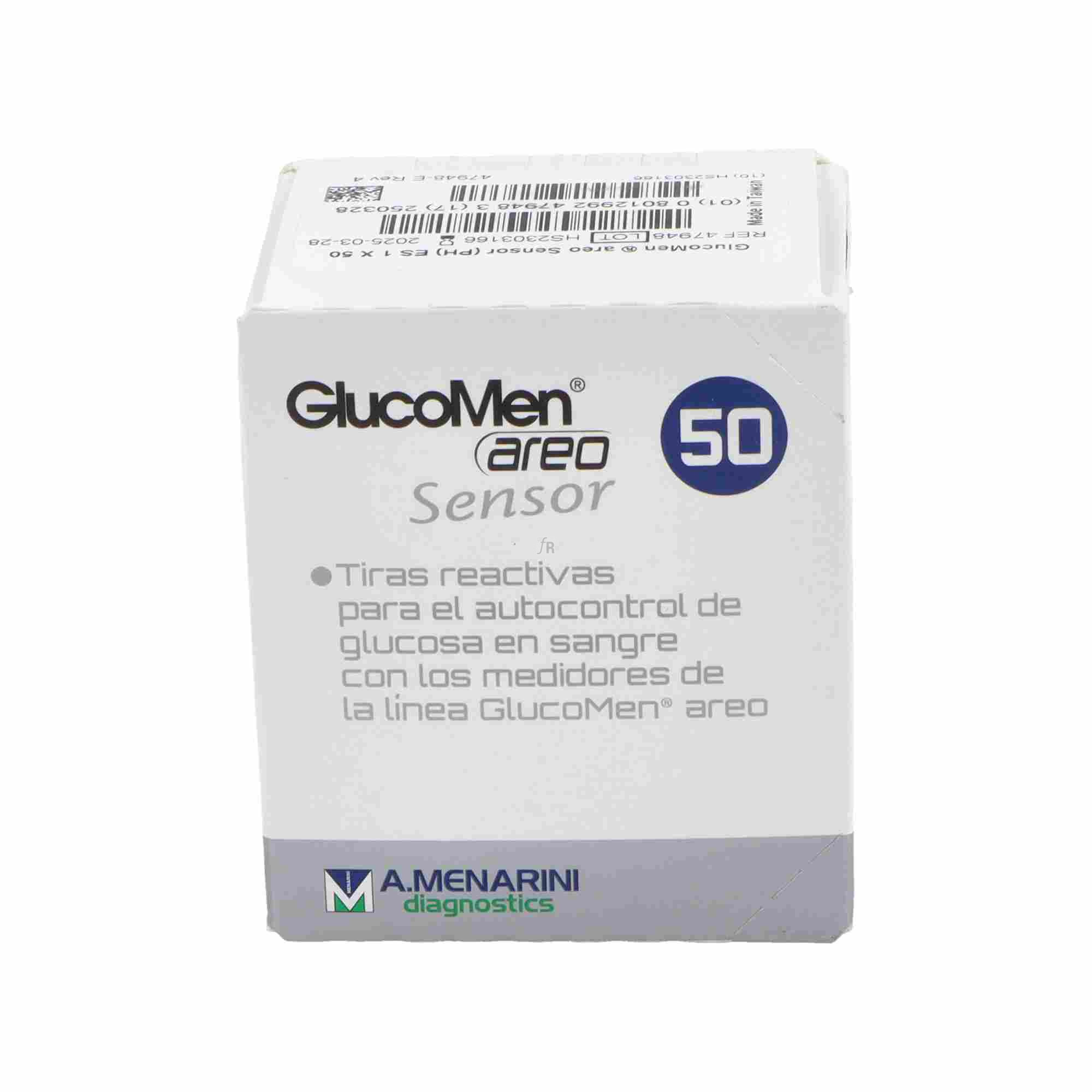 Tiras Reactivas Glucemia Glucomen Areo Sensor 50