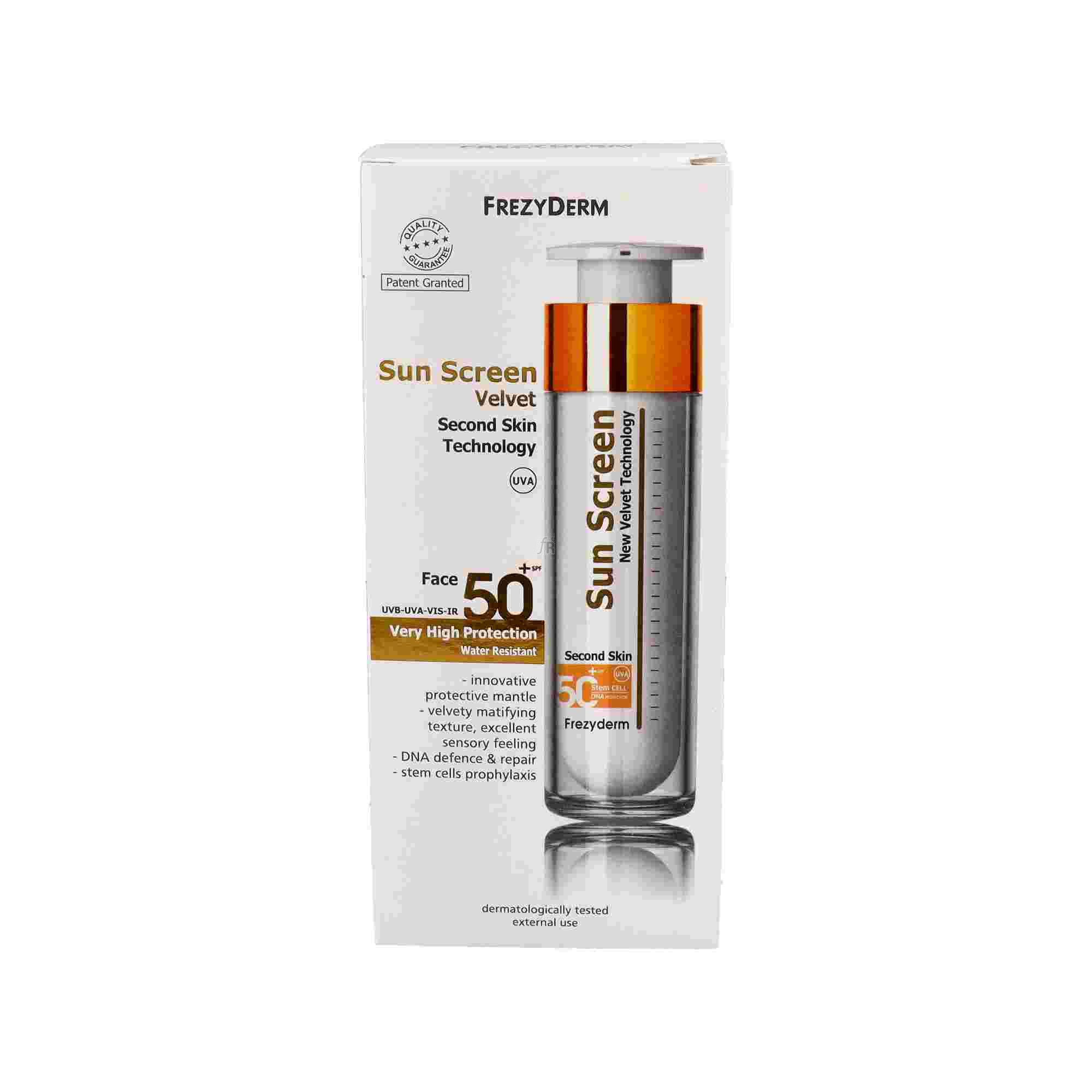 Sun Screen Velvet Face Spf50+ Exeltis 50 Ml