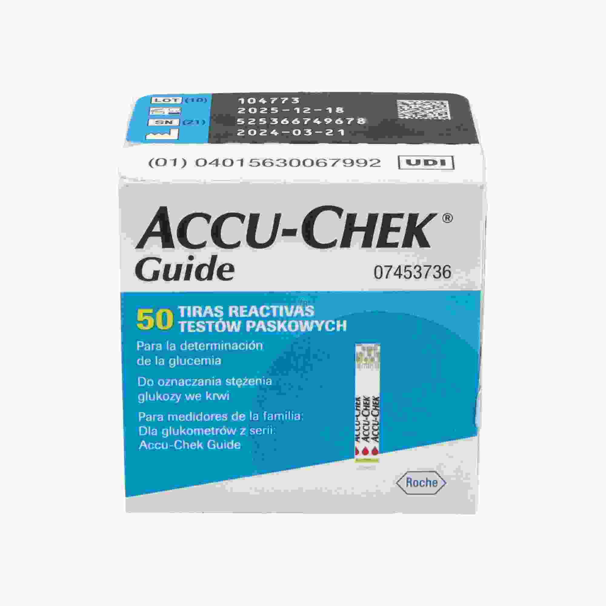 Tiras Reactivas Glucemia Accu-Chek Guide 50 Tiras