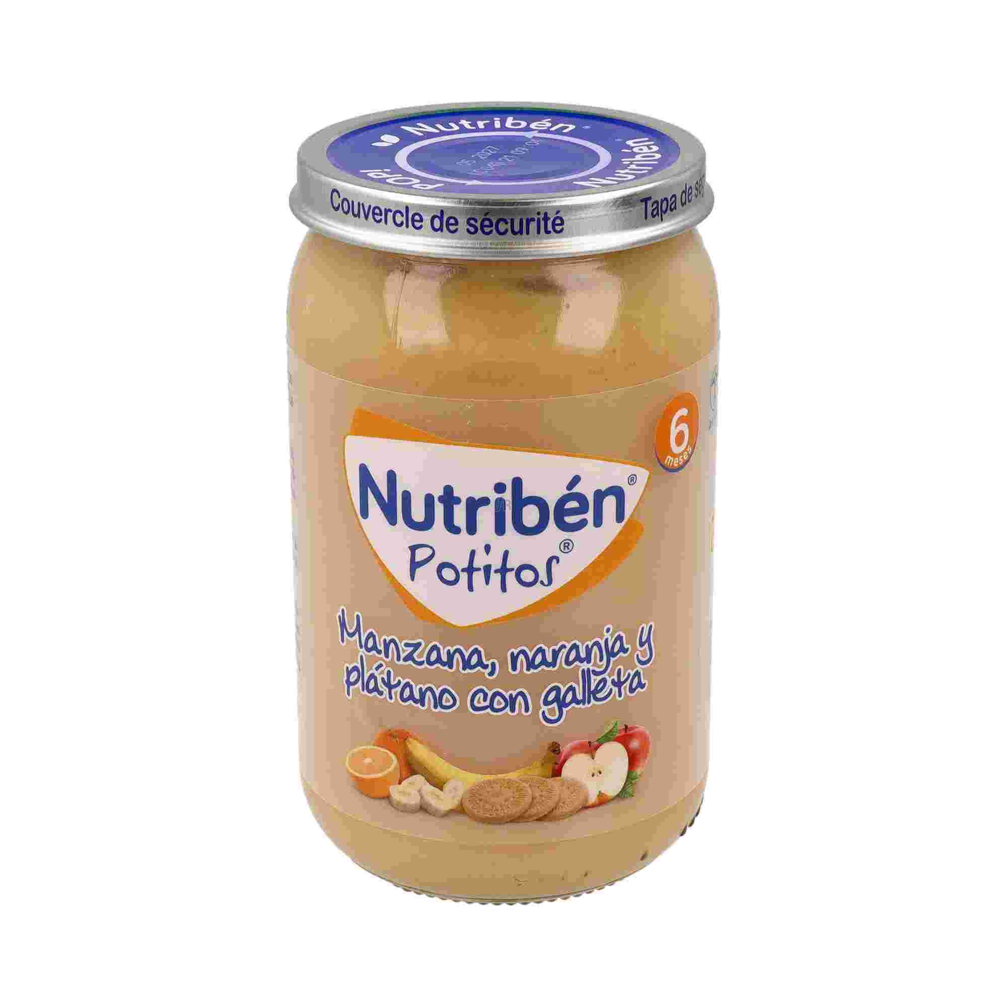 Nutriben Manzana Naranja Platano Y Galleta 1 Potito 235 G