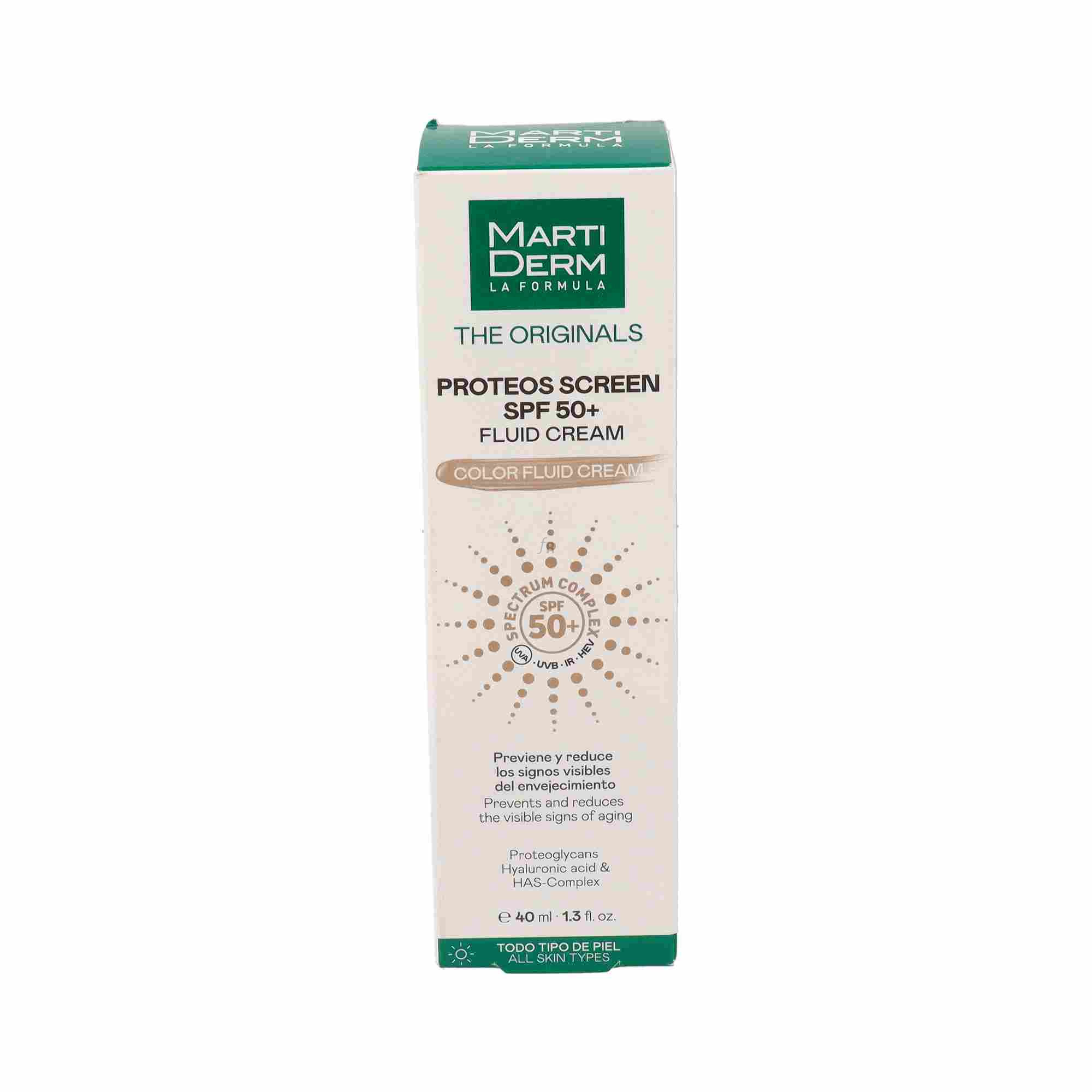 Martiderm Proteos Screen Spf50+ Fluid Cream Color 40 Ml