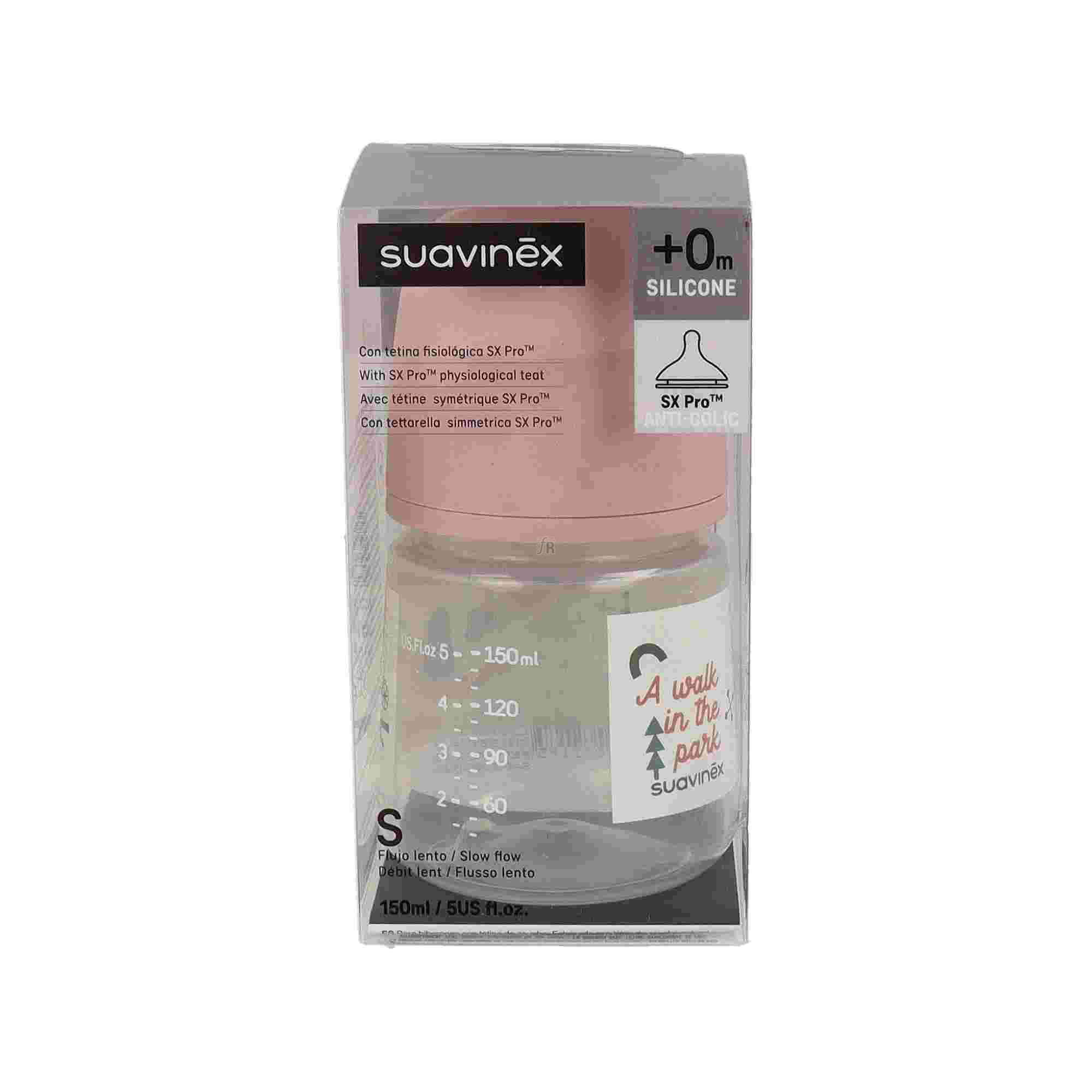 Biberon Tetina Silicona Fisiologica Suavinex Flujo M 150 Ml