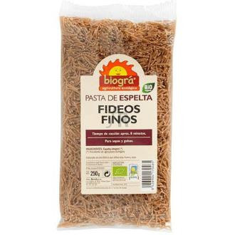 Biogra Fideos Finos De Espelta 250 G  Bio Vegan