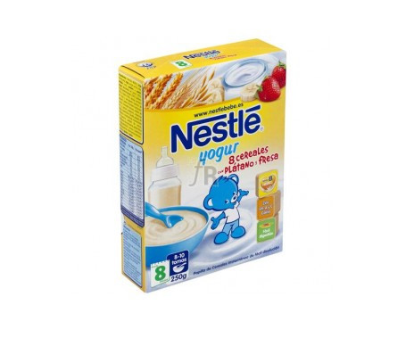 Nestle 8 Cereales Yogur Fresa Platano 250G - Farmacia Ribera
