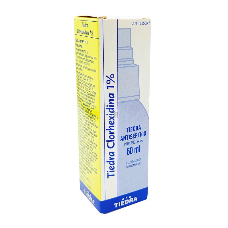 Tiedra Solucion Clorhexidina 1 % Antiseptico Pie Atomizador 60 Ml