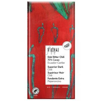 Vivani Chocolate Negro Superior 70% Ecuador Con Guindilla