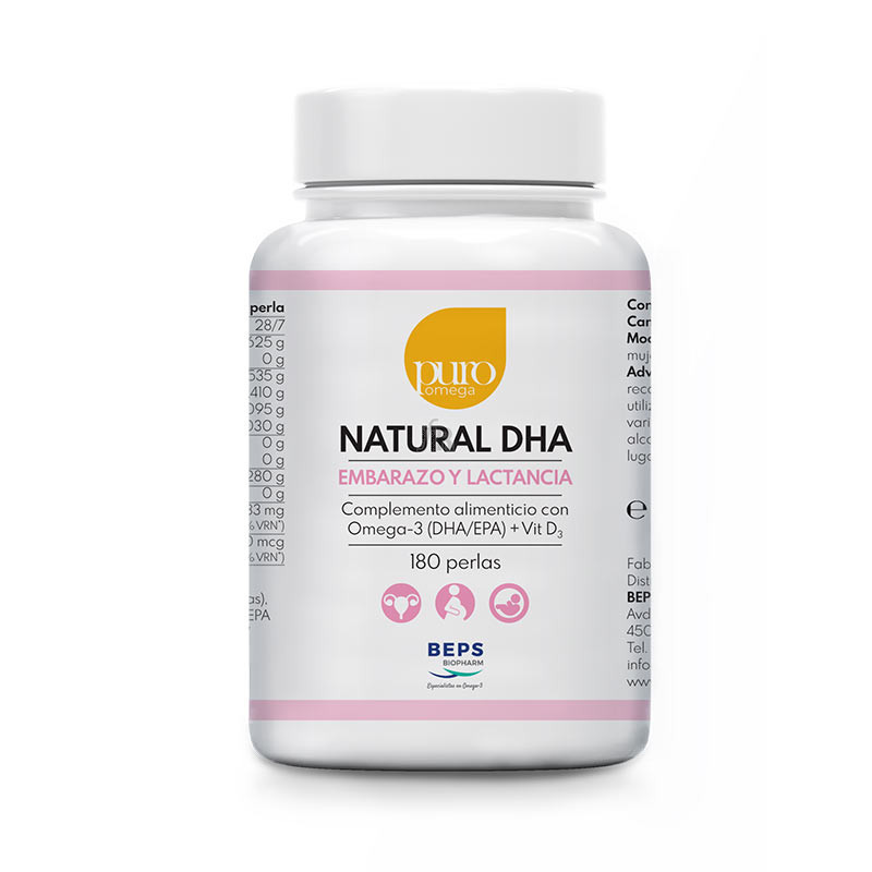 Puro Omega Beps Natural DHA Embarazo y Lactancia 180 Perlas
