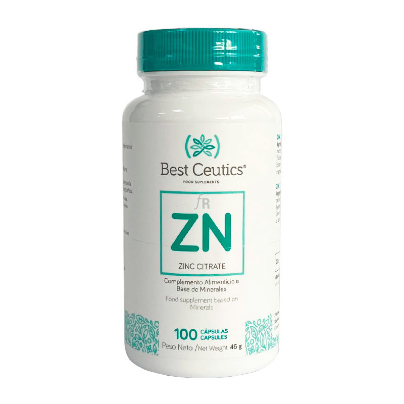 Best Zinc Citrato 46 Mg. BestCeutics 100 Cápsulas 