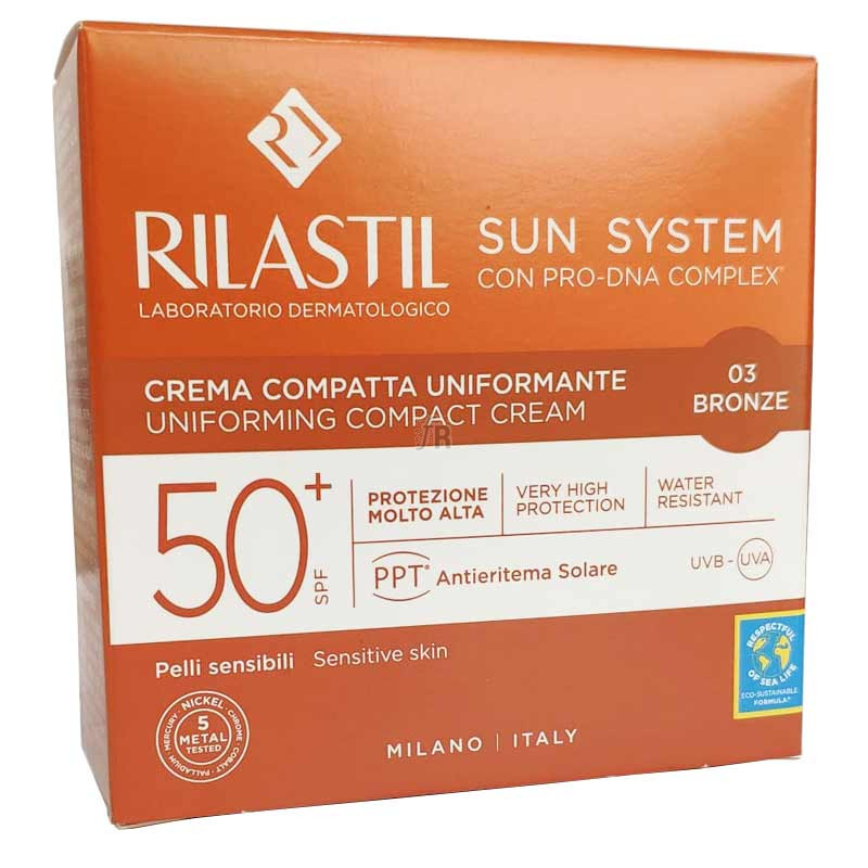Rilastil Sun System 50+ Crema Compacta 10 G Color 03 Bronze