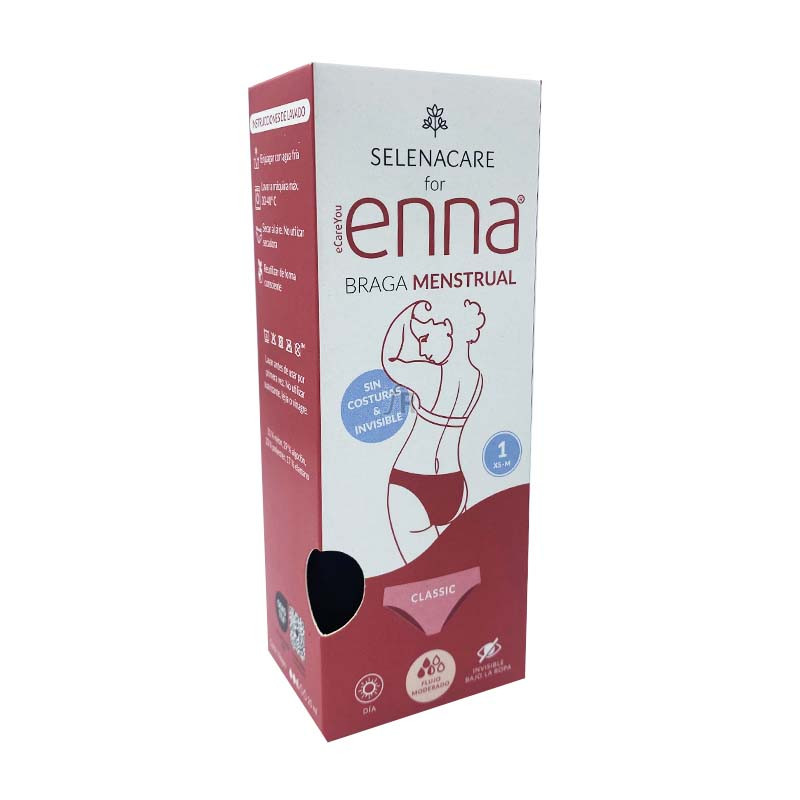 Braga Menstrual Enna Dia Talla Xs-M Flujo Moderado Classic Sin Costuras Negro