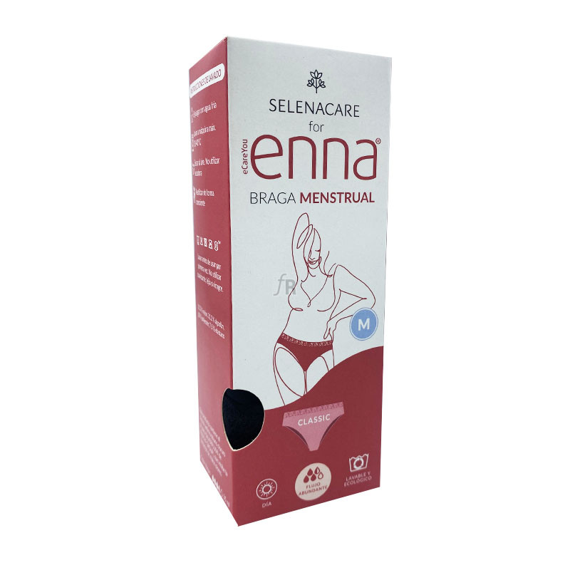 Braga Menstrual Enna Dia Talla M Flujo Abundante Classic Negro