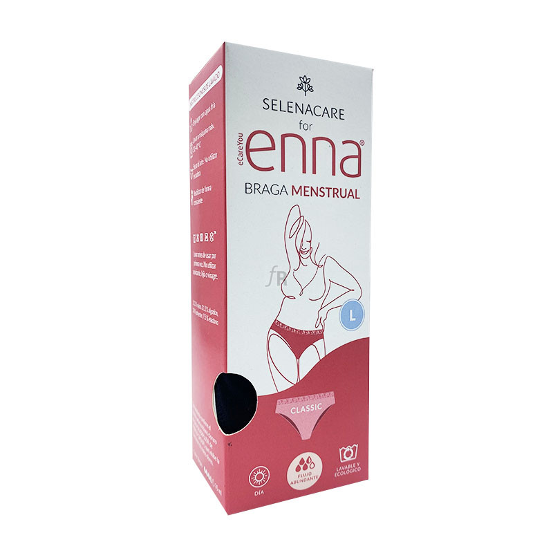 Braga Menstrual Enna Dia Talla L Flujo Abundante Classic Negro