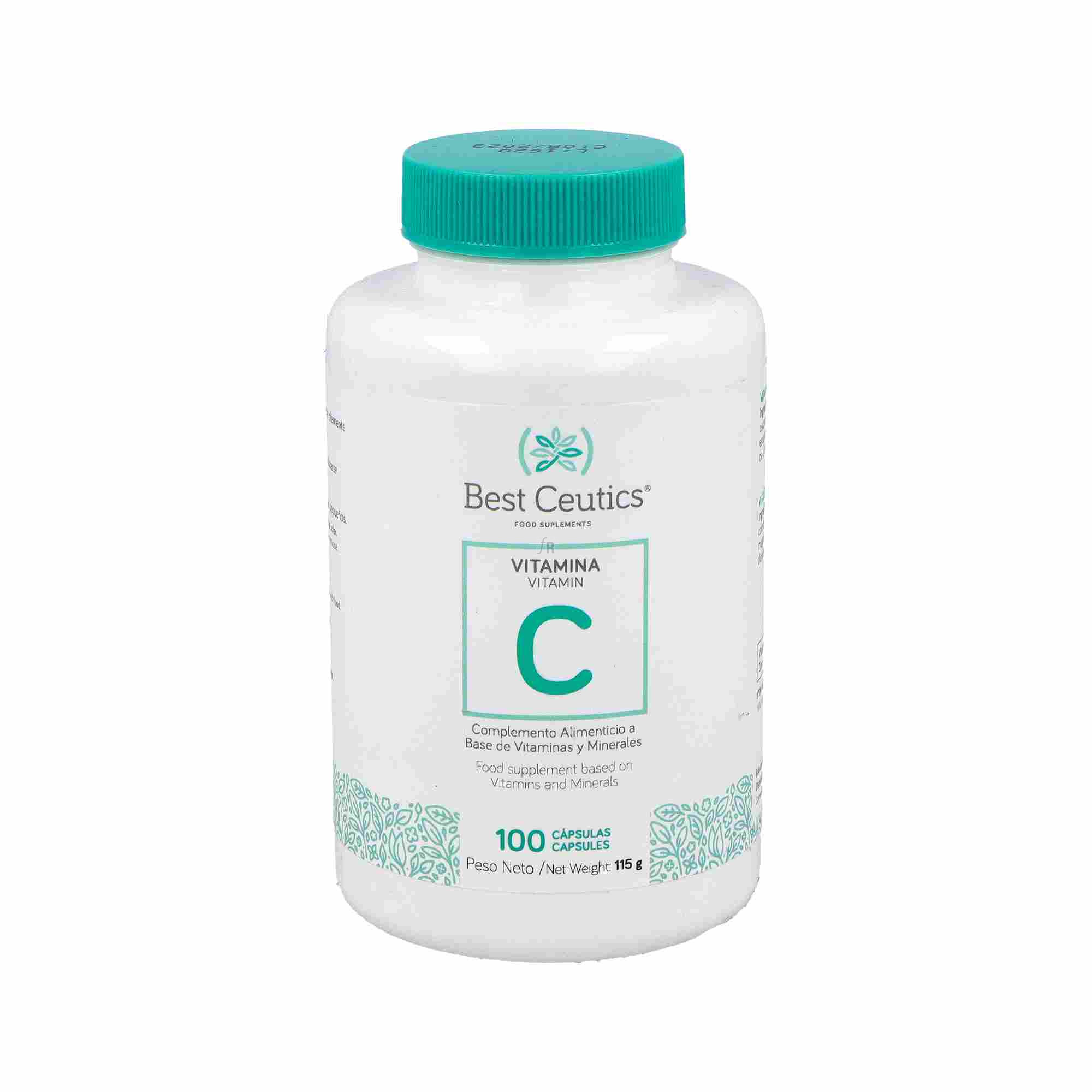 Best Vitamina C 1000 mg. con Zinc BestCeutics 100 Cápsulas 