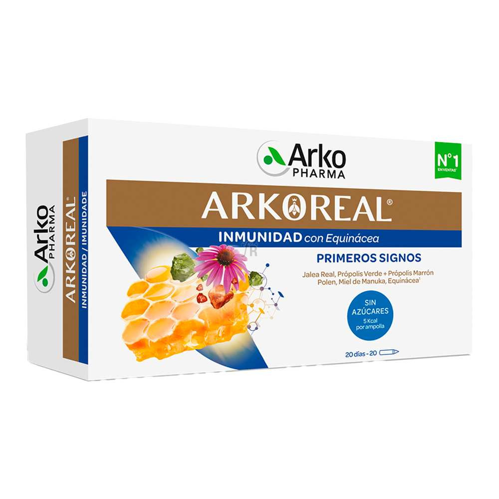 Arkoreal Jalea Real Inmunidad Sin Azucares 20 Ampollas 15 Ml