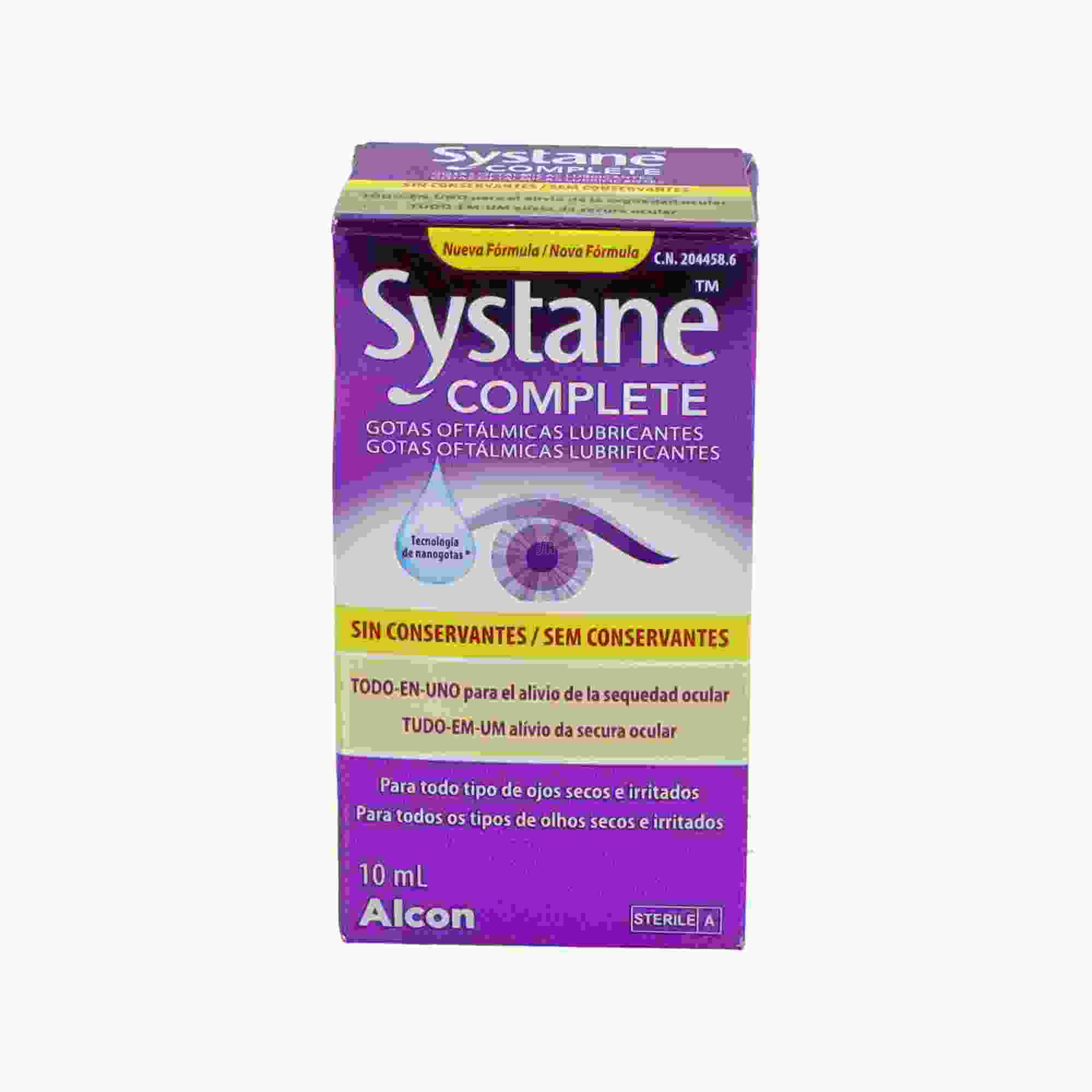 Systane Complete Gotas Oftalmicas Lubricantes Sin Conservantes 1 Frasco 10 Ml