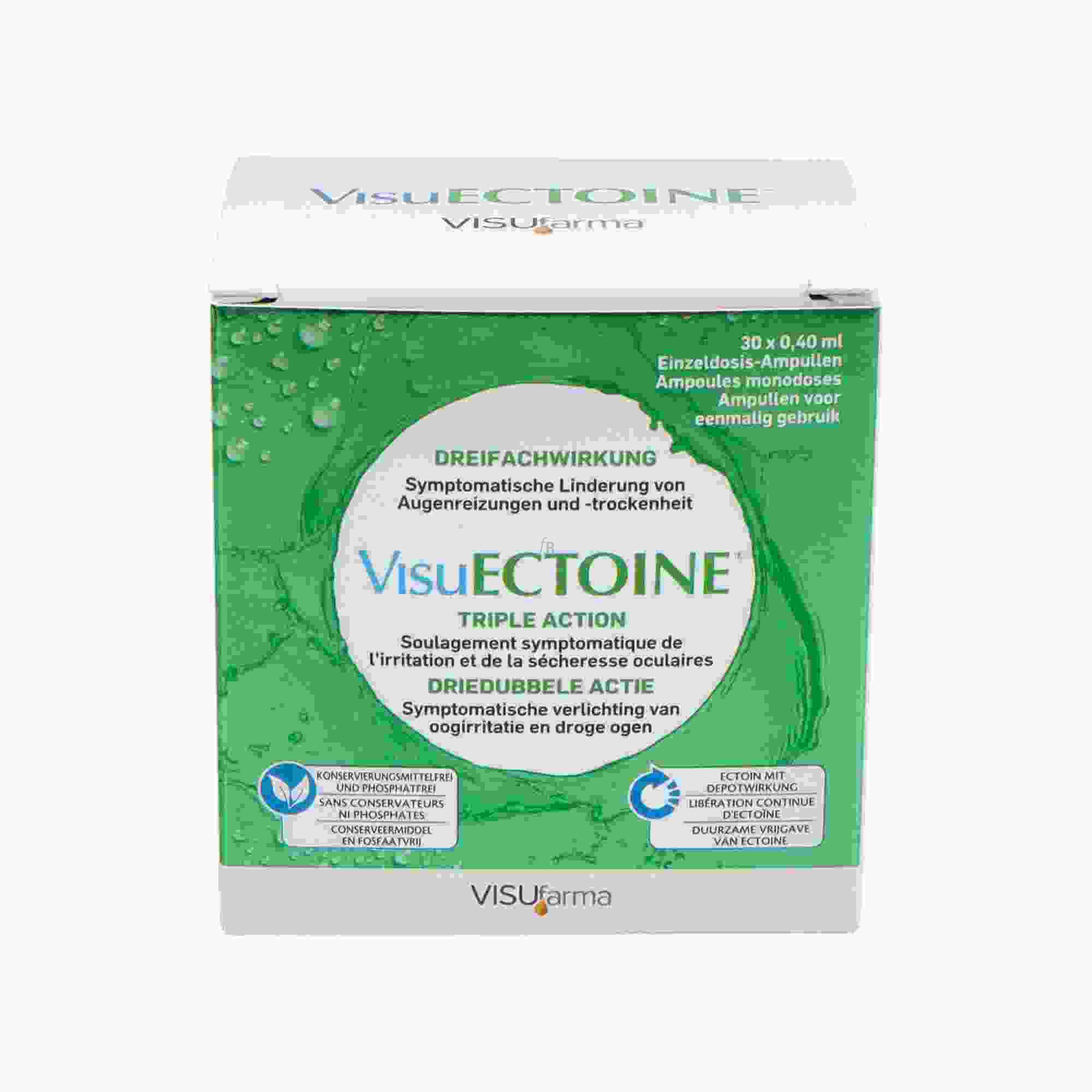 Visuectoine 30 Ampollas Unidosis 0,4 Ml
