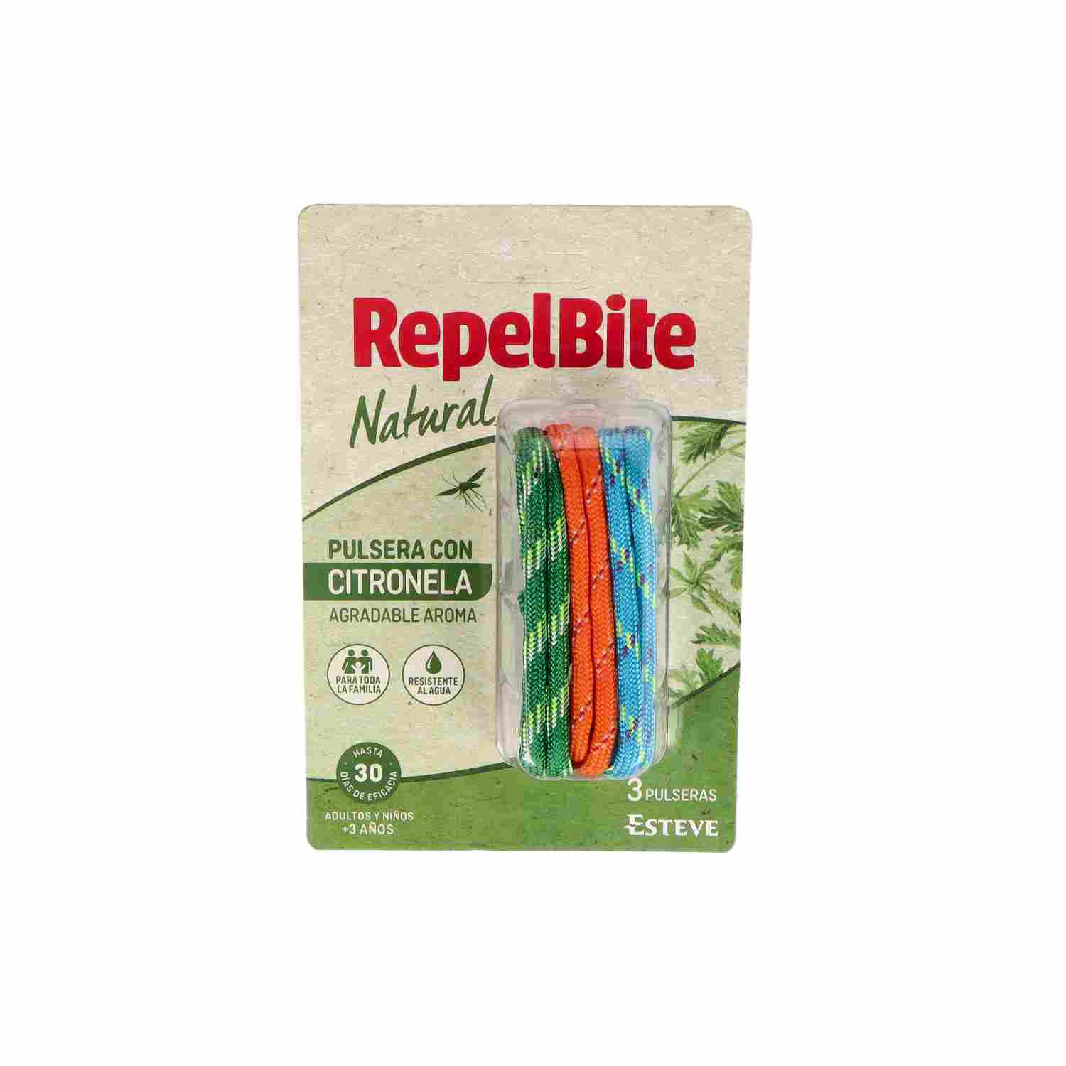 Repel Bite Natural Pulsera De Cuerda Con Citronela 3 Unidades