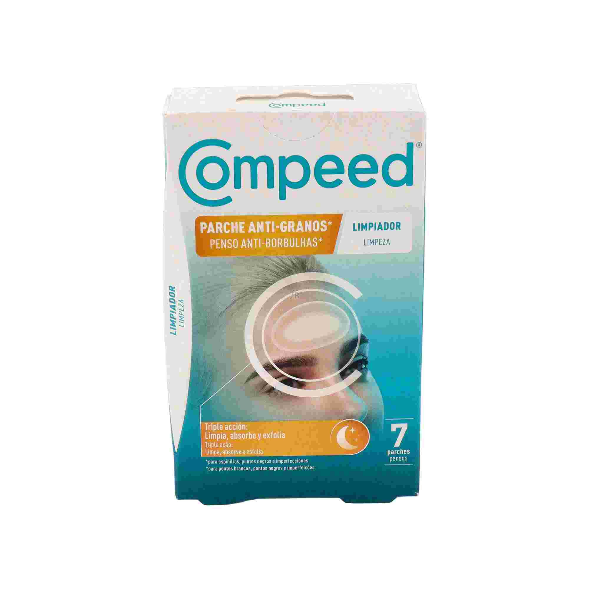 Compeed Parche anti-granos limpiador triple acción 7 uds