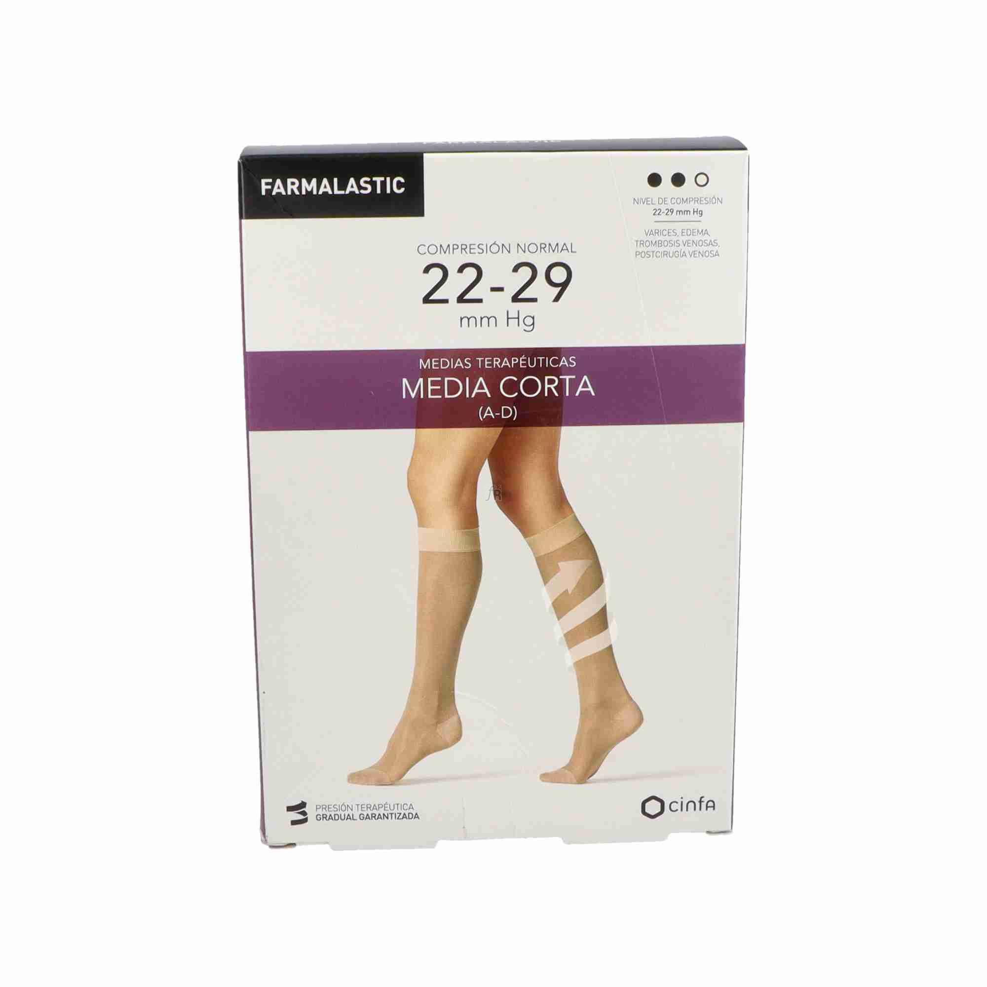 Media Corta (A-D) Comp Normal Farmalastic Beige