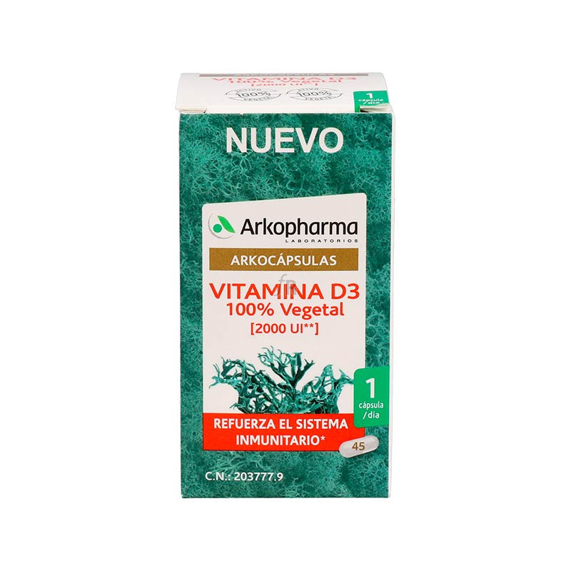 Arkocapsulas Vitamina D3 100% Vegetal 45 Capsulas