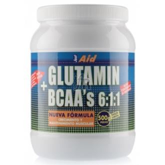 Just Aid Glutamin + Bcaa Sabor Limon 500 G