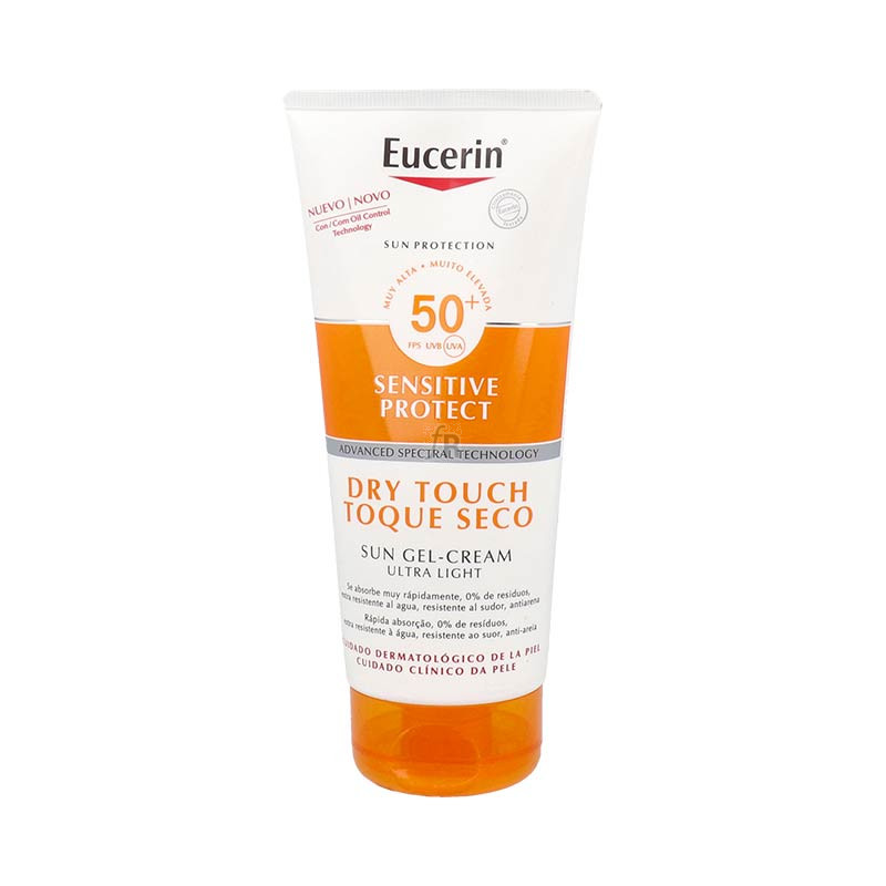 Eucerin Sun Body Gel Cream Dry Touch Spf 50+ Sensitive Protect 1 Envase 200 Ml
