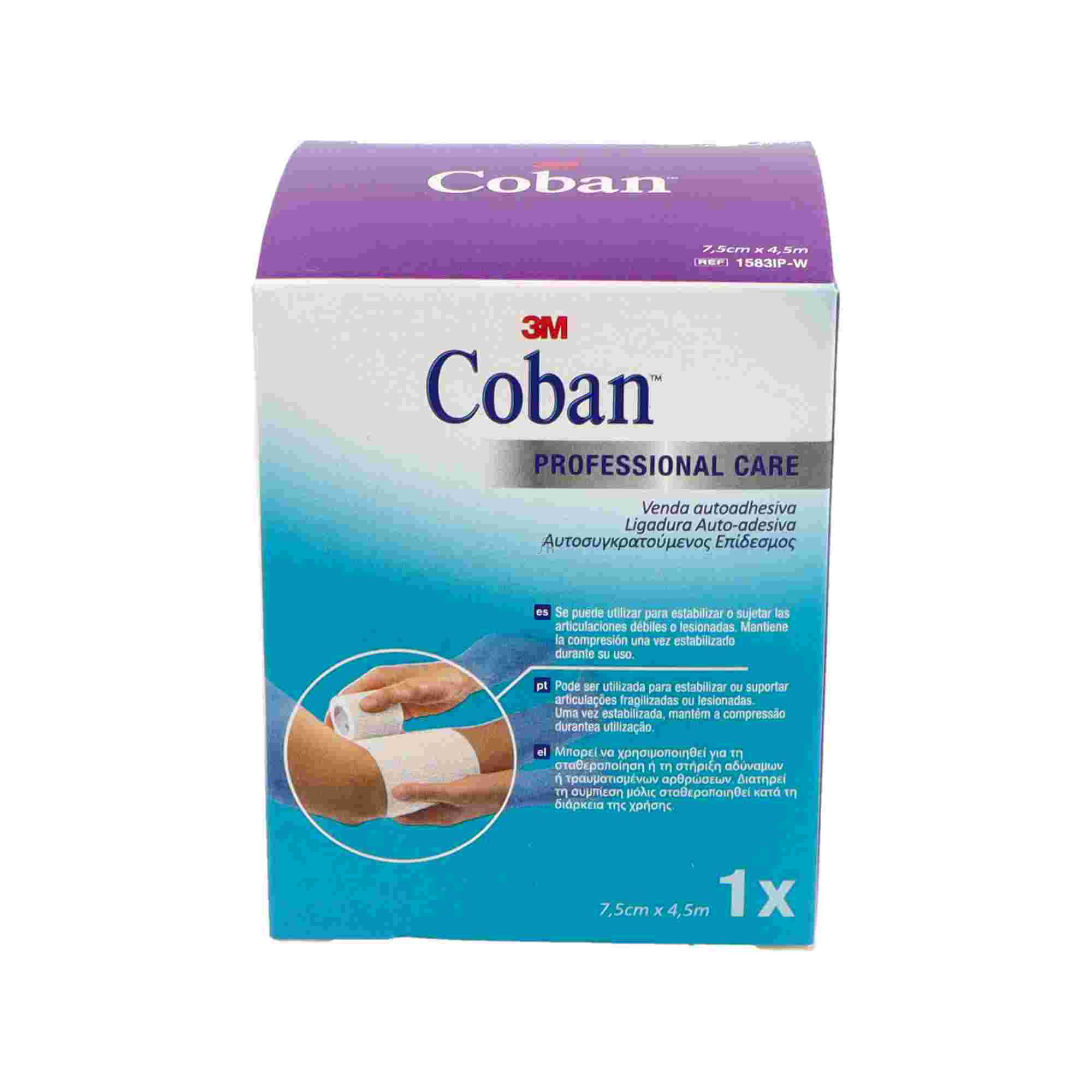 Venda Elastica Coban 1583 Bf 4, 5X7,5 Blanca