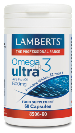 Omega 3 Ultra Aceite De Pescado Puro 1300Mg. 60Cap - Lamberts
