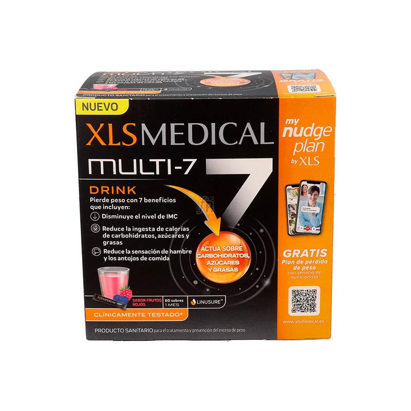 Xls Medical Multi 7 Drink 60 Sobres Sabor Frutos Rojos