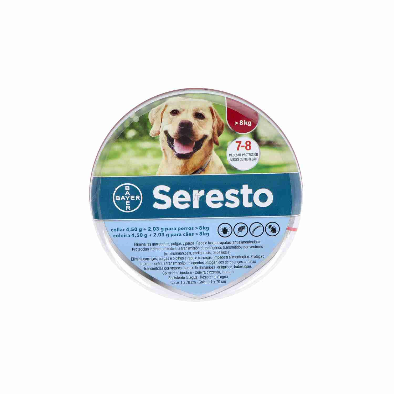 Seresto 4,5/2,03 G 1 Collar Para Perros > 8 Kg 70 Cm