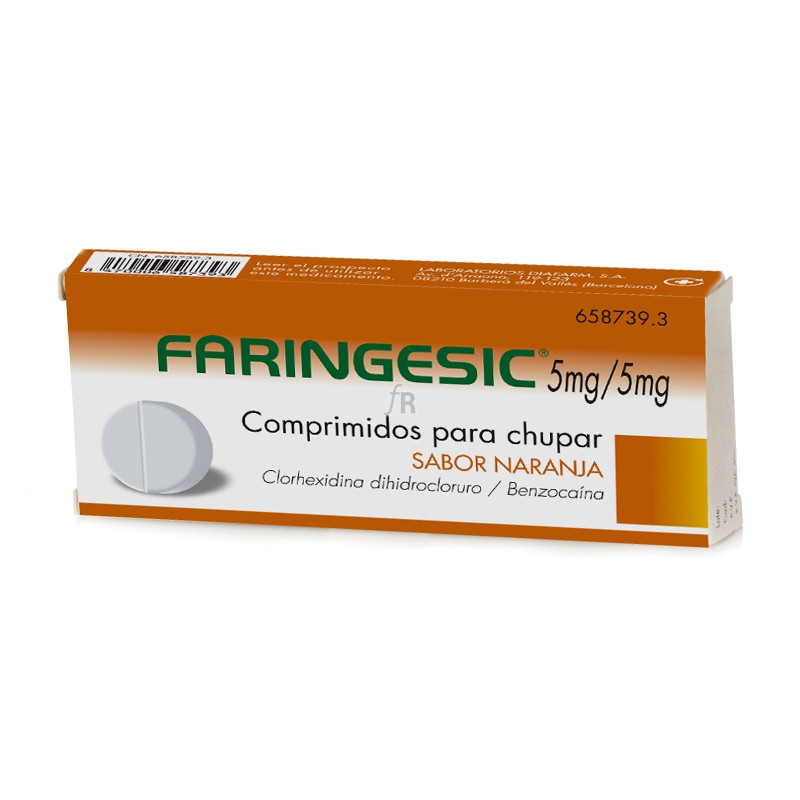 Faringesic (20 Comprimidos Para Chupar Naranja) - Diafarm